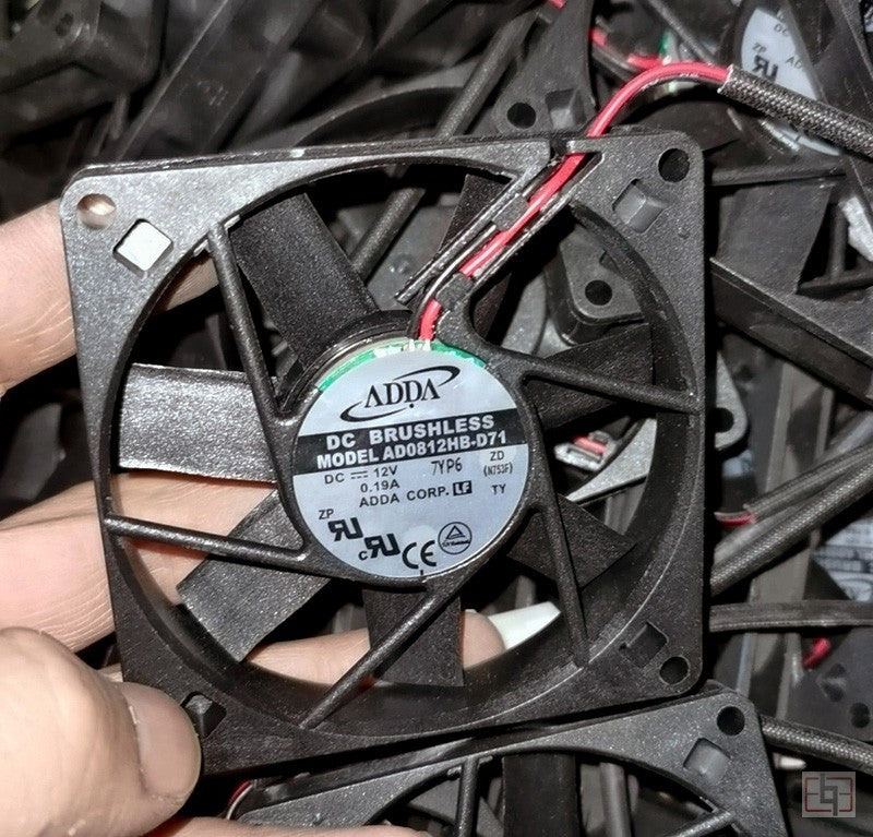 ADDA AD0812HB-D71 12V 0.19A 2wires Cooling Fan - Original New ADDA AD0812HB-D71 12V 0.19A 2wires Cooling Fan - Original New